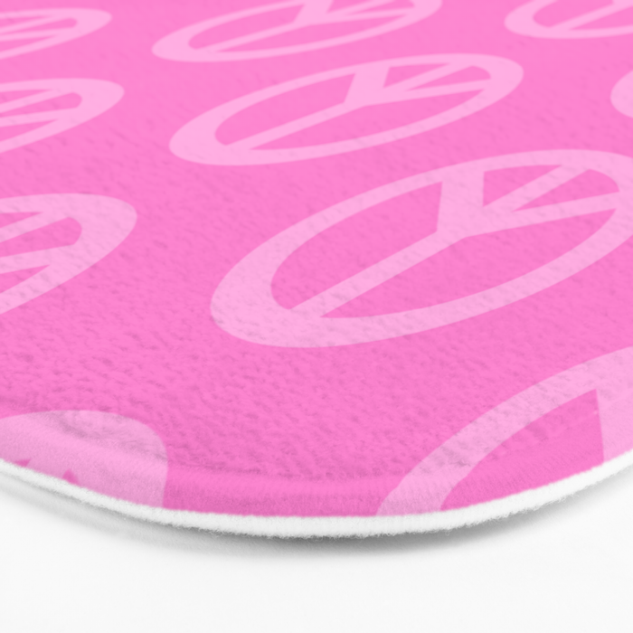 Peace Symbols - Pink Bath Mat Gallery Image 3