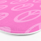 Peace Symbols - Pink Bath Mat Gallery Image 3