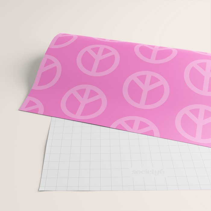 Peace Symbols - Pink Wrapping Paper Gallery Image 2