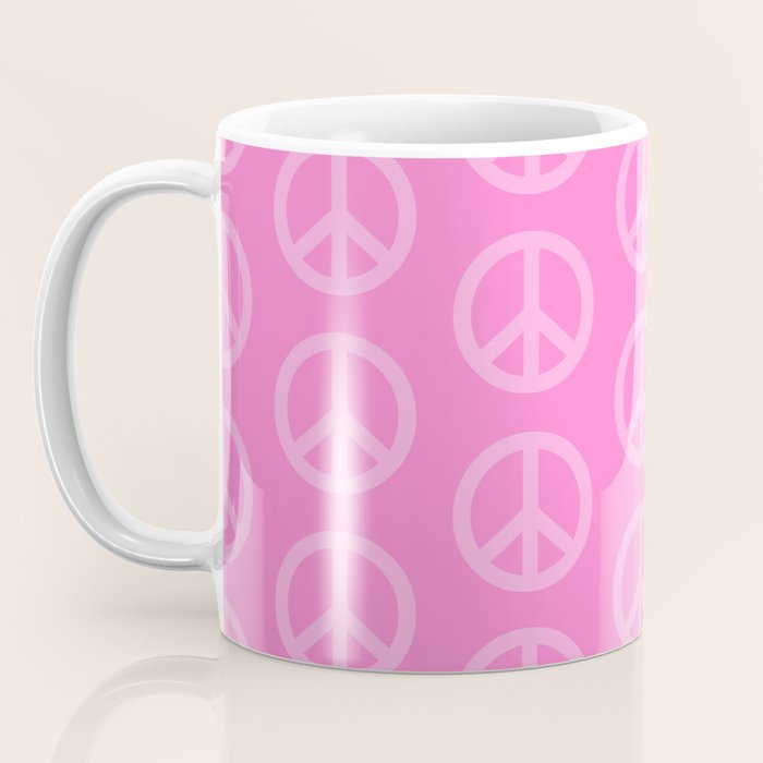 Peace Symbols - Pink Coffee Mug Gallery Image 3