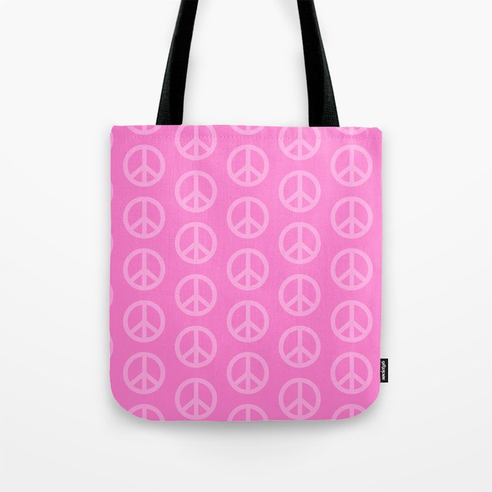 Peace Symbols - Pink Tote Bag Gallery Image 1