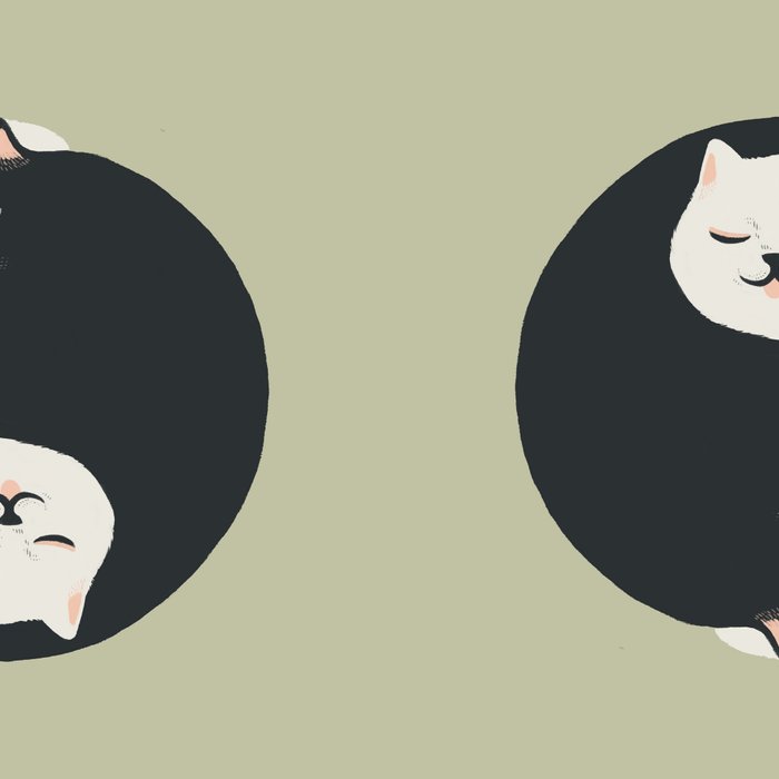 Hidden cat 26 yin yang hug Coffee Mug Gallery Image 2