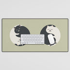 Hidden cat 26 yin yang hug Desk Mat Gallery Image 1