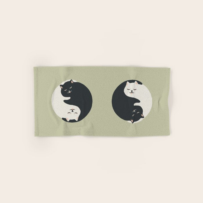 Hidden cat 26 yin yang hug Bath Towel Gallery Image 1