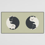 Hidden cat 26 yin yang hug Desk Mat Gallery Image 3