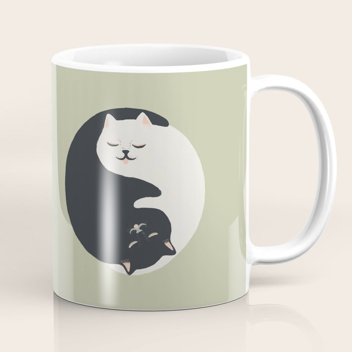 Hidden cat 26 yin yang hug Coffee Mug Gallery Image 1