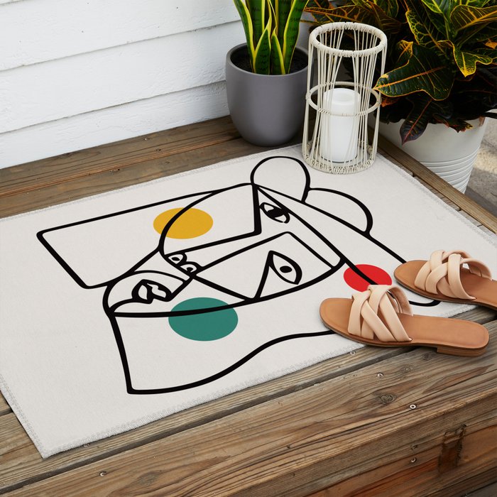The Dream II | Pablo Picasso - Le Reve Outdoor Rug Gallery Image 2