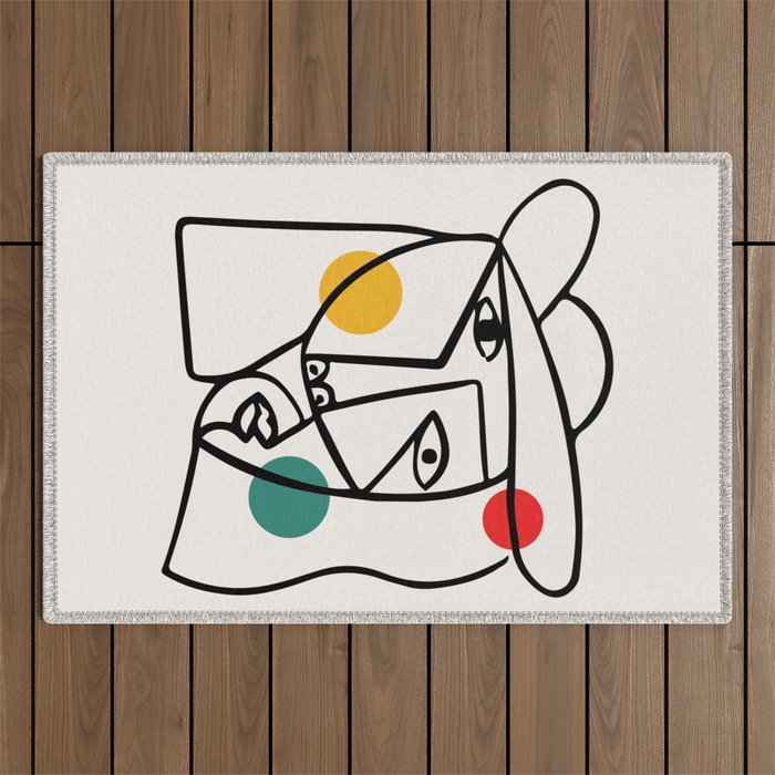 The Dream II | Pablo Picasso - Le Reve Outdoor Rug Gallery Image 1