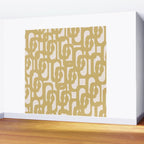 Mid Century Modern Loop Pattern in Muted Dijon Gold and Cream Wall Mural Gallery Image 2