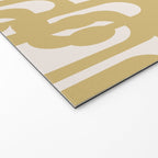 Mid Century Modern Loop Pattern in Muted Dijon Gold and Cream Welcome Mat Gallery Image 2