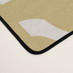 Mid Century Modern Loop Pattern in Muted Dijon Gold and Cream Desk Mat Gallery Image 4