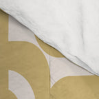 Mid Century Modern Loop Pattern in Muted Dijon Gold and Cream Comforter Gallery Image 4