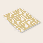 Mid Century Modern Loop Pattern in Muted Dijon Gold and Cream Notebook Gallery Image 3