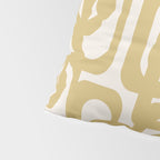 Mid Century Modern Loop Pattern in Muted Dijon Gold and Cream Pillow Sham Gallery Image 4