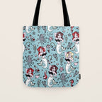 Molly Mermaid vintage pinup inspired nautical tattoo Tote Bag Gallery Image 1