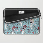 Molly Mermaid vintage pinup inspired nautical tattoo Laptop Sleeve Gallery Image 2
