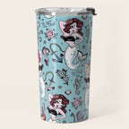 Molly Mermaid vintage pinup inspired nautical tattoo Travel Mug Gallery Image 2