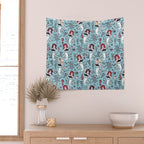 Molly Mermaid vintage pinup inspired nautical tattoo Wall Tapestry Gallery Image 2