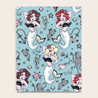 Molly Mermaid vintage pinup inspired nautical tattoo Notebook Gallery Image 4
