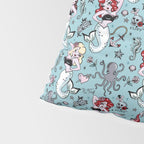 Molly Mermaid vintage pinup inspired nautical tattoo Pillow Sham Gallery Image 4