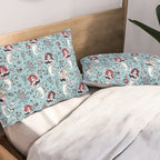 Molly Mermaid vintage pinup inspired nautical tattoo Pillow Sham Gallery Image 2