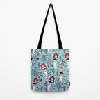 Molly Mermaid vintage pinup inspired nautical tattoo Tote Bag Gallery Image 2