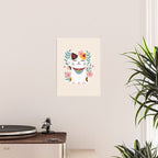 Japanese Lucky Cat with Cherry Blossoms Poster Gallery Image 2