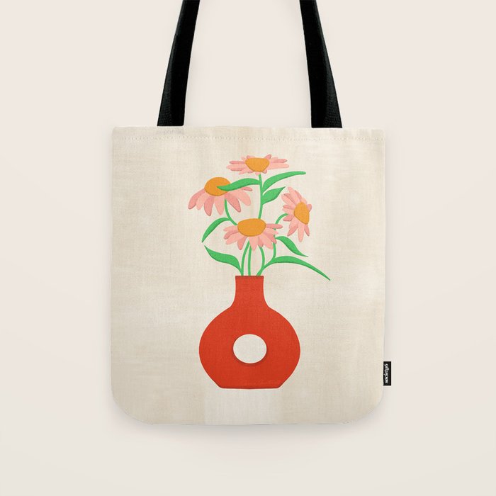 Flower Vase Tote Bag Gallery Image 1