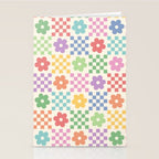 Colorful Flowers Double Checker Stationery Card Gallery Image 2
