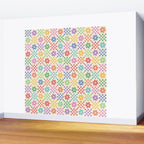 Colorful Flowers Double Checker Wall Mural Gallery Image 2