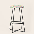 Colorful Flowers Double Checker Stool Gallery Image 1