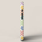 Colorful Flowers Double Checker iPhone Case Gallery Image 2