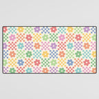 Colorful Flowers Double Checker Desk Mat Gallery Image 3