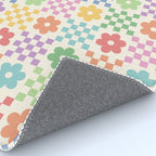 Colorful Flowers Double Checker Rug Gallery Image 4