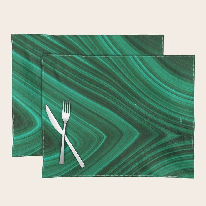 Malachite Green Marble Texture Placemat Gallery Image 1