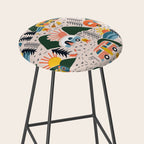 Camping Vacation Pattern Stool Gallery Image 2