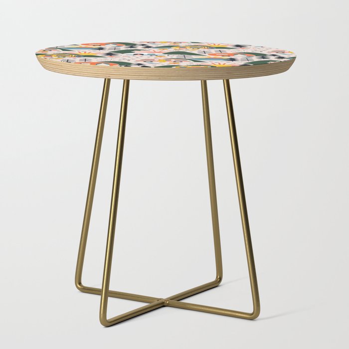 Camping Vacation Pattern Side Table Gallery Image 1