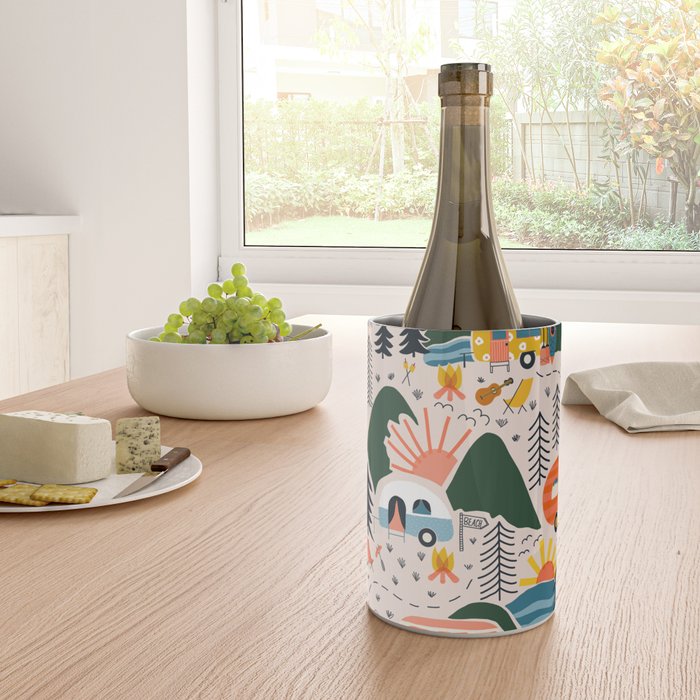 Camping Vacation Pattern Wine Chiller Gallery Image 4