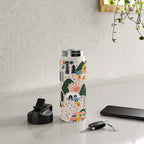 Camping Vacation Pattern Water Bottle Gallery Image 4