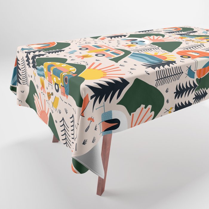 Camping Vacation Pattern Tablecloth Gallery Image 1