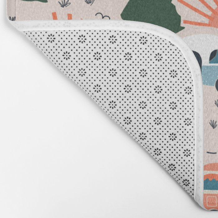 Camping Vacation Pattern Bath Mat Gallery Image 2
