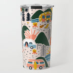 Camping Vacation Pattern Travel Mug Gallery Image 1
