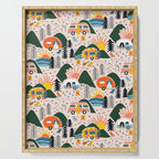 Camping Vacation Pattern Serving Tray Gallery Image 1