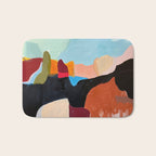 Abstract Desert Art Print in Bold Earth Tones Bath Mat Gallery Image 1