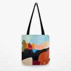 Abstract Desert Art Print in Bold Earth Tones Tote Bag Gallery Image 2