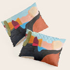 Abstract Desert Art Print in Bold Earth Tones Pillow Sham Gallery Image 3
