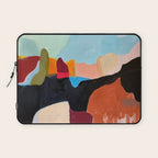 Abstract Desert Art Print in Bold Earth Tones Laptop Sleeve Gallery Image 1