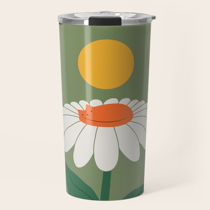 Cat and Plant 63 Blossom Day Travel Mug Gallery Image 1