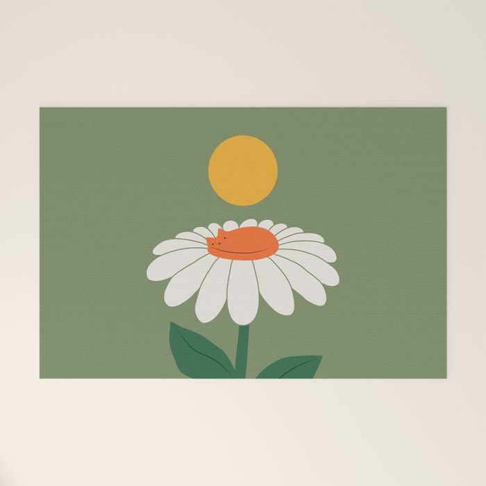 Cat and Plant 63 Blossom Day Welcome Mat Gallery Image 1