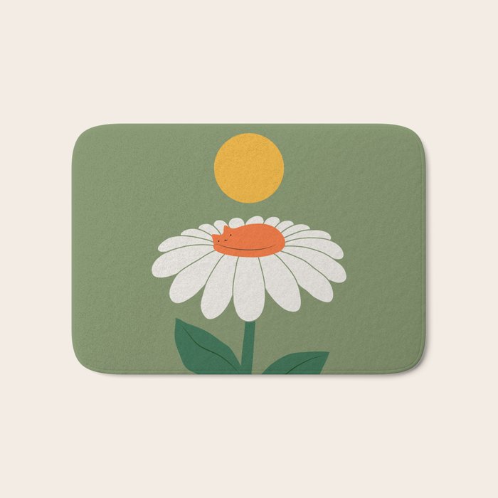 Cat and Plant 63 Blossom Day Bath Mat Gallery Image 1